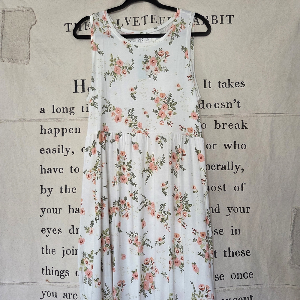 Maurices White Floral Midi Dress